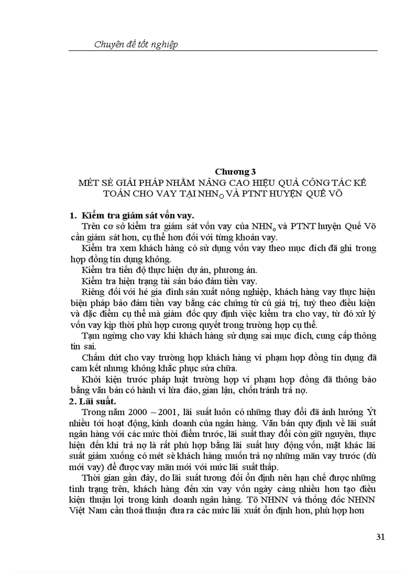 image for page Một số giải pháp nhằm nâng cao hiệu quả công tác kế toán cho vay tại NHNo và PTNT huyện Quế Võ
