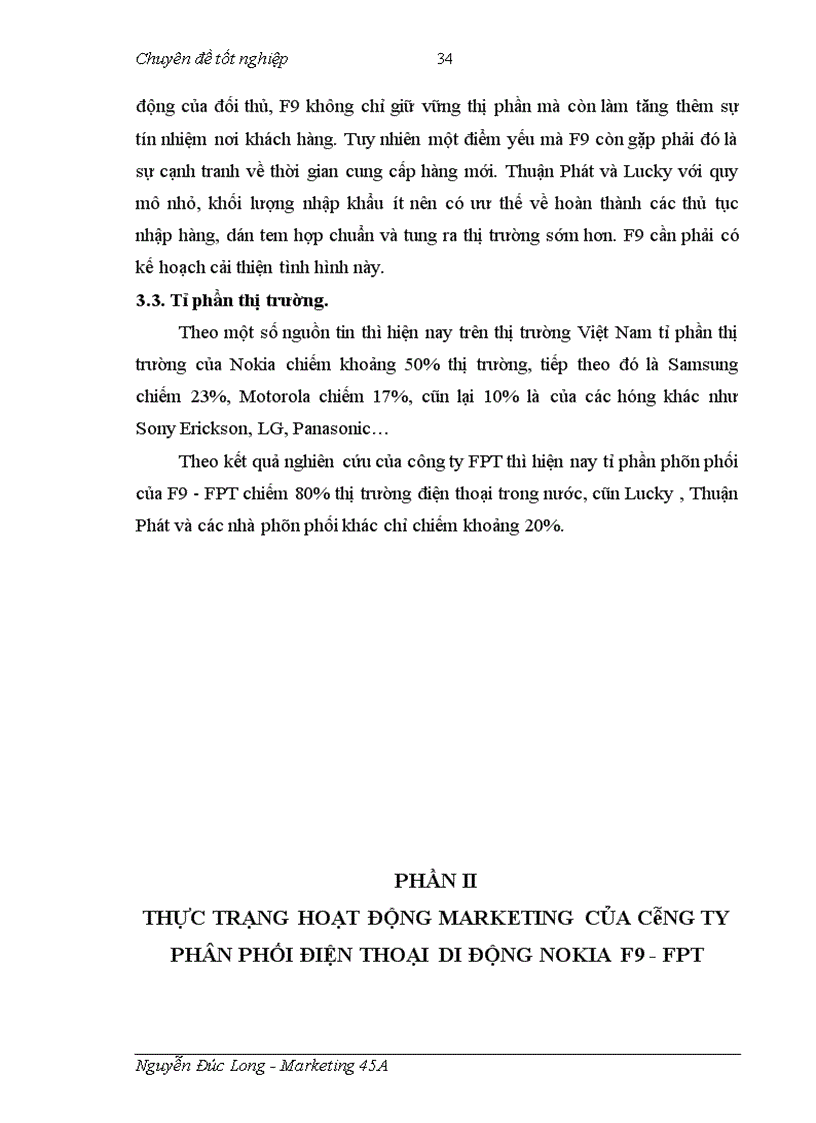 image for page Đánh giá thực trạng hiệu quả hoạt động Marketing của công ty phân phối điện thoại di động Nokia F9-FPT