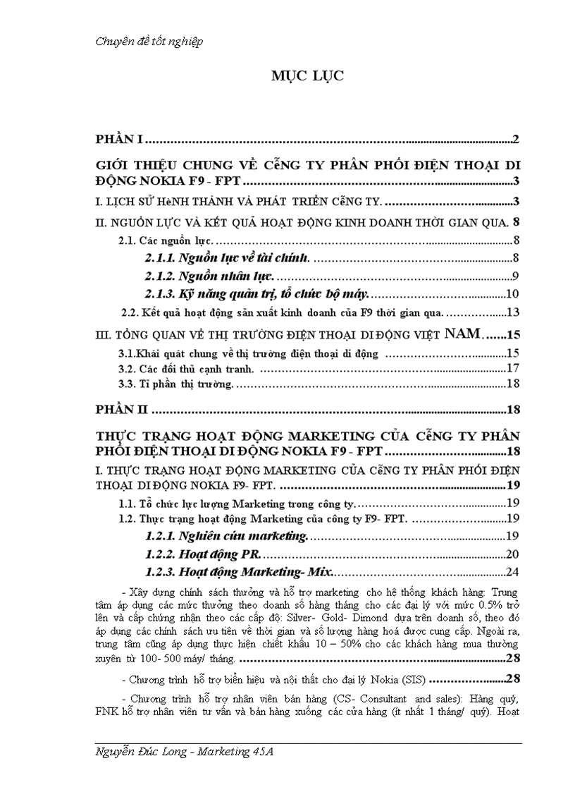 image for page Đánh giá thực trạng hiệu quả hoạt động Marketing của công ty phân phối điện thoại di động Nokia F9-FPT