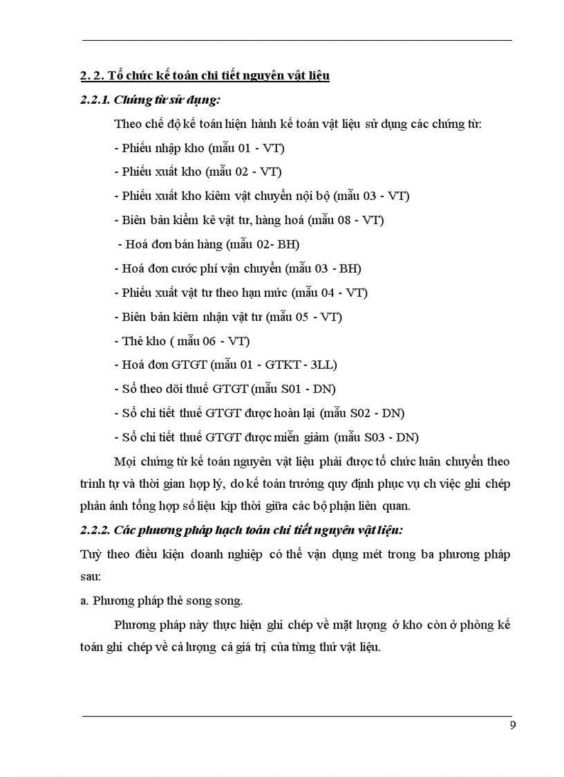 image for page Tổ chức công tác kế toán nguyên vật liệu tại công ty bê tông và xây dựng Vĩnh Tuy