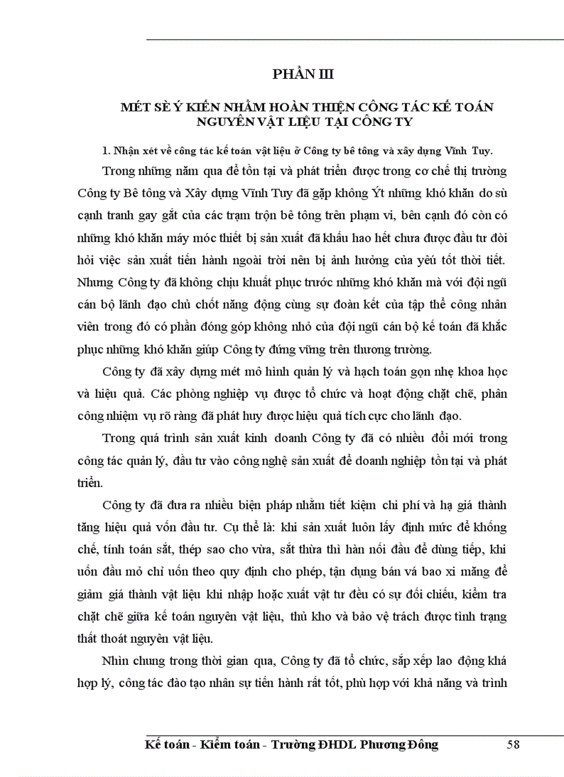 image for page Tổ chức công tác kế toán nguyên vật liệu tại công ty bê tông và xây dựng Vĩnh Tuy