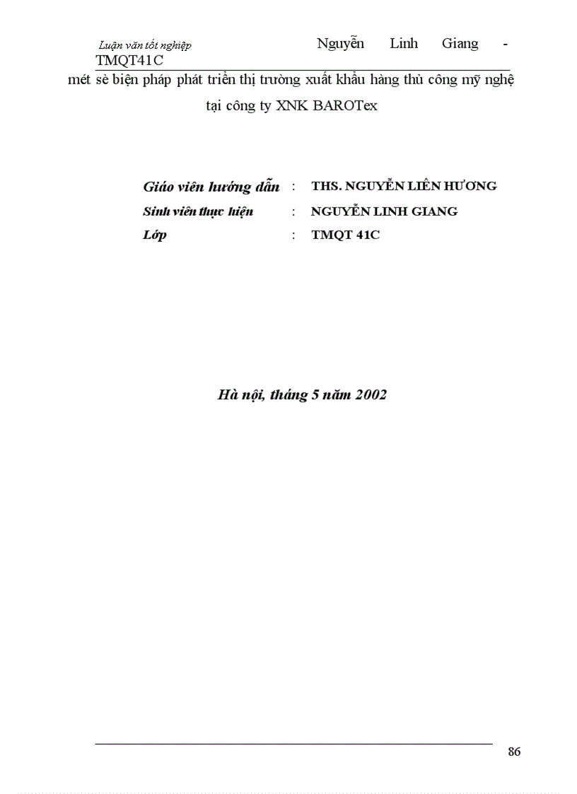 image for page Một số biện pháp phát triển thị trường xuất khẩu hàng thủ công mỹ nghệ tại Công ty XNK BAROTEX
