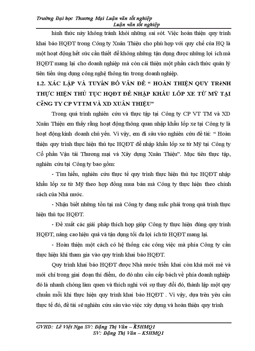 image for page Hoàn thiện quy trình thực hiện thủ tục HQĐT để nhập khẩu lốp xe từ Mỹ tại Công ty Cổ phần Vận tải Thương mại và Xây dựng Xuân Thiệu