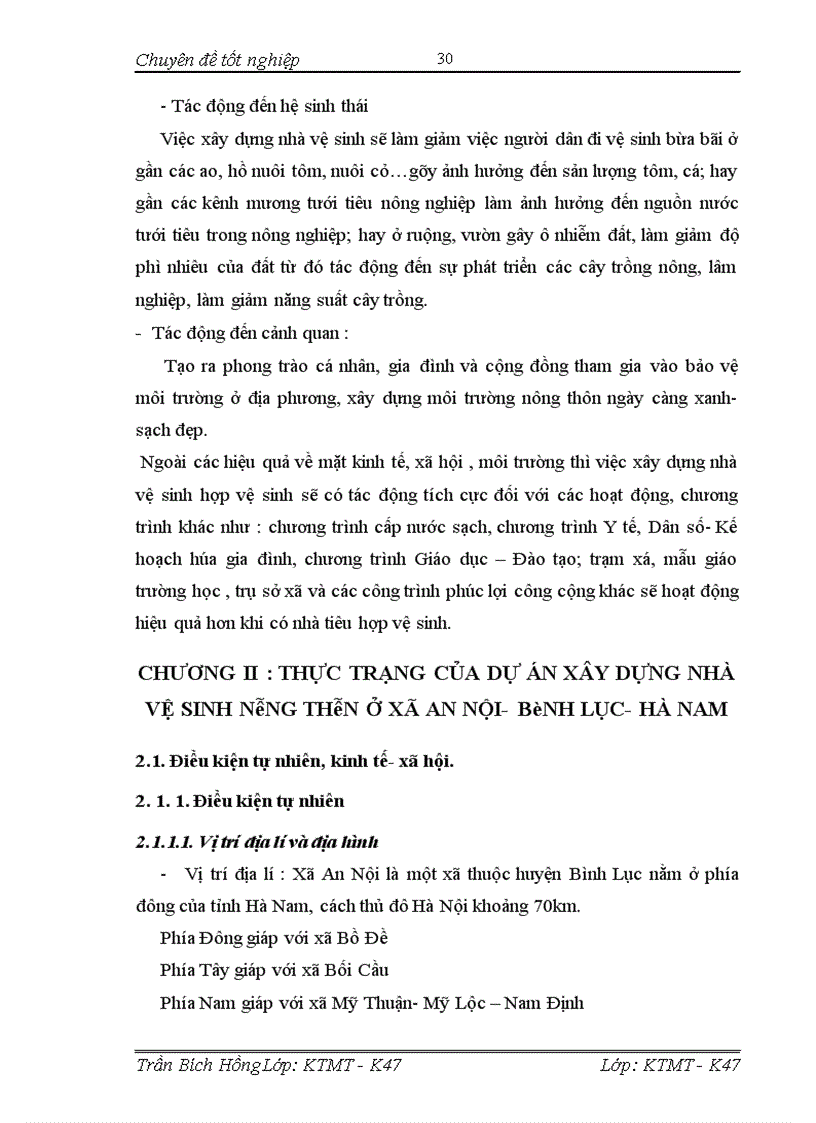 image for page Đánh giá hiệu quả kinh tế- xã hội- môi trường của dự án xây dựng nhà vệ sinh nông thôn tại xã An Nội – huyện Bình Lục- tỉnh Hà Nam