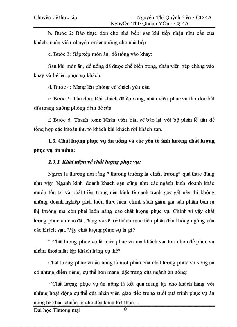 image for page Thực trạng và các biện pháp nâng cao chất lượng phục vụ ăn uống tại khách sạn Hà Nội DAEWOO