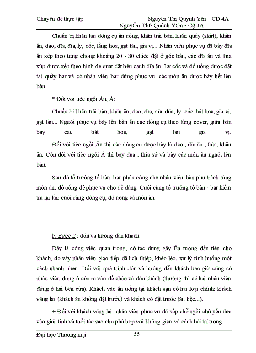 image for page Thực trạng và các biện pháp nâng cao chất lượng phục vụ ăn uống tại khách sạn Hà Nội DAEWOO