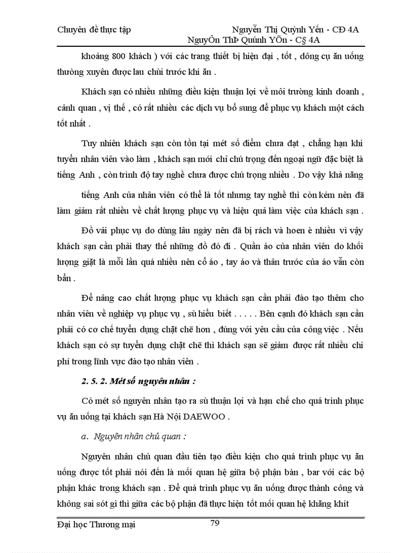 image for page Thực trạng và các biện pháp nâng cao chất lượng phục vụ ăn uống tại khách sạn Hà Nội DAEWOO