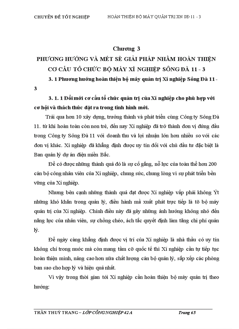 image for page Một số giải pháp góp phần hoàn thiện cơ cấu tổ chức bộ máy quản trị của Xí nghiệp Sông Đà 11-3