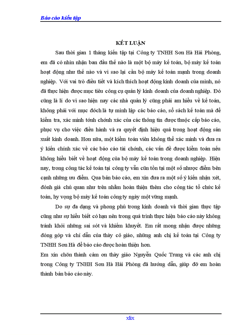 image for page Thực trạng tổ chức kế toán tại Công ty TNHH Sơn Hà Hải Phòng