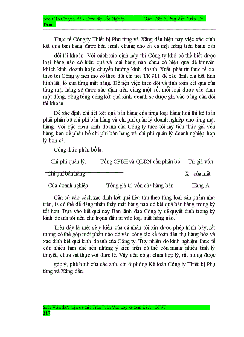 image for page Công tác kế toán tiêu thụ hàng hóa và xác định kết quả kinh doanh ở công ty thiết bị phụ tùng và xăng dầu