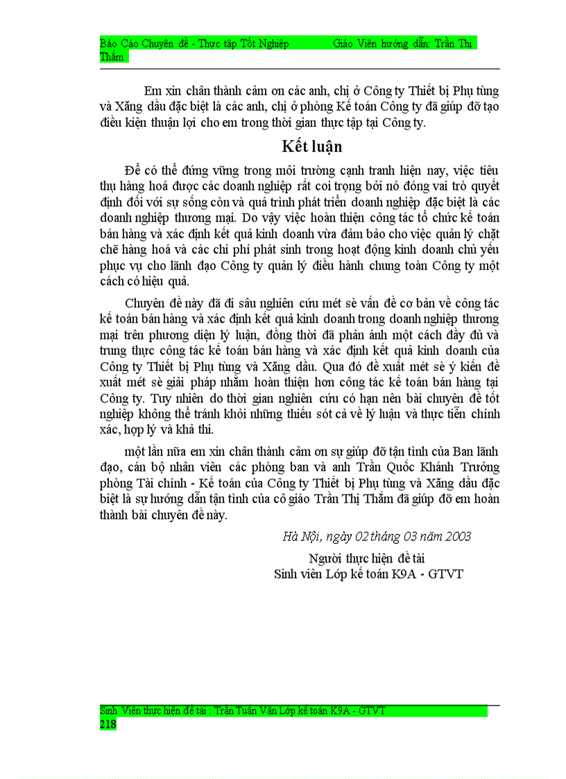 image for page Công tác kế toán tiêu thụ hàng hóa và xác định kết quả kinh doanh ở công ty thiết bị phụ tùng và xăng dầu