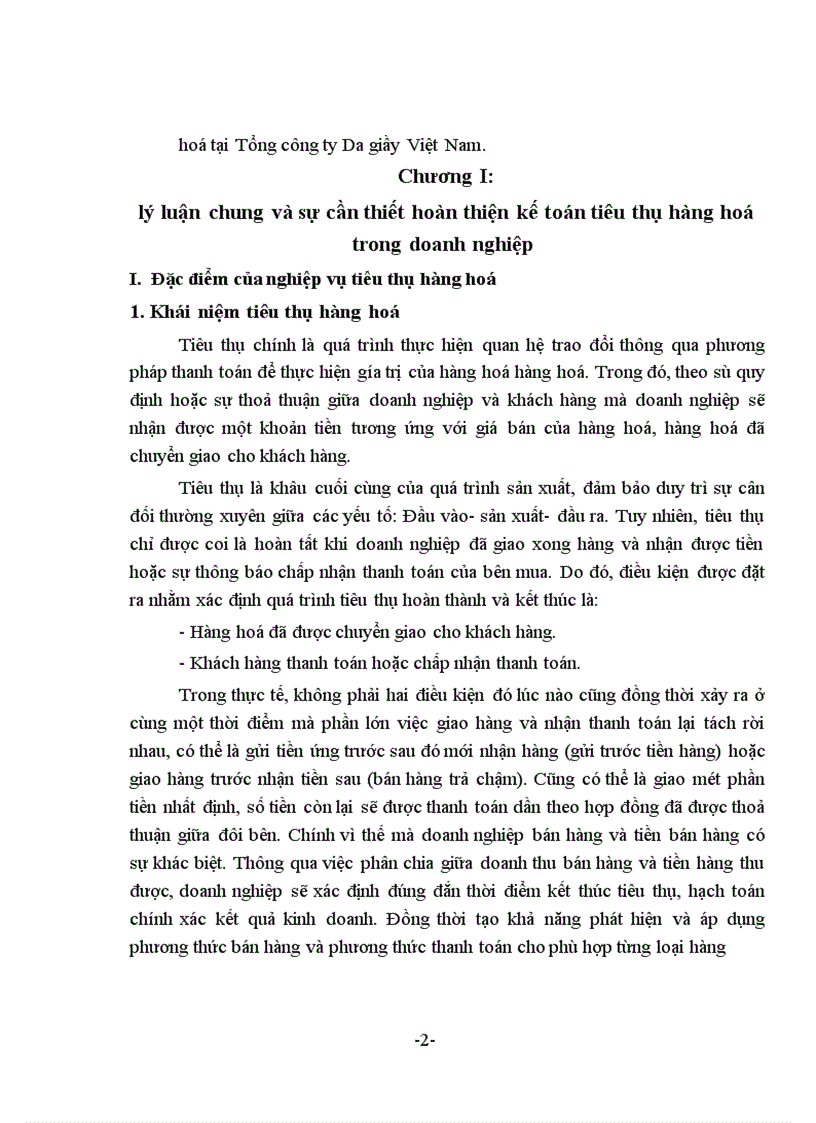 image for page Hoàn thiện kế toán nghiệp vụ tiêu thụ hàng hoá tại Tổng công ty Da giầy Việt Nam