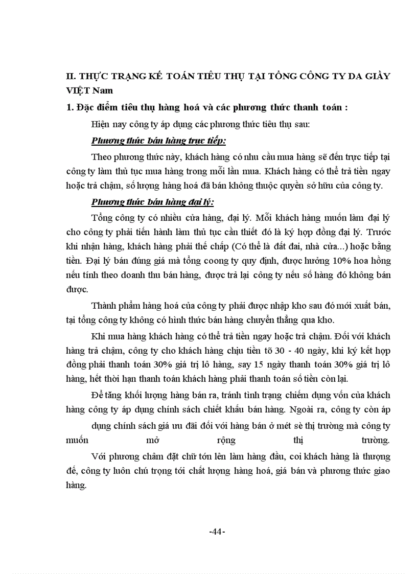 image for page Hoàn thiện kế toán nghiệp vụ tiêu thụ hàng hoá tại Tổng công ty Da giầy Việt Nam