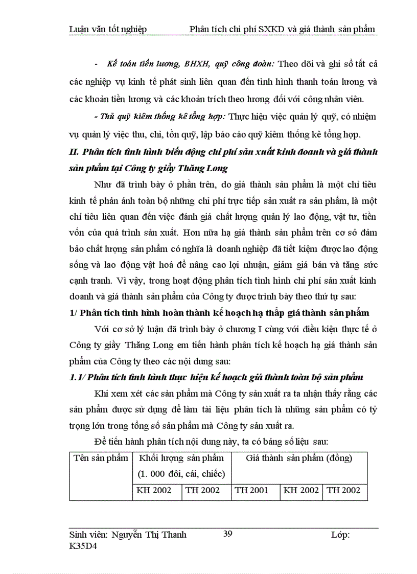 image for page Phân tích tình hình thực hiện chi phí sản xuất kinh doanh và giá thành sản phẩm và các biện pháp góp phần tiết kiệm chi phí tại Công ty giầy Thăng Long