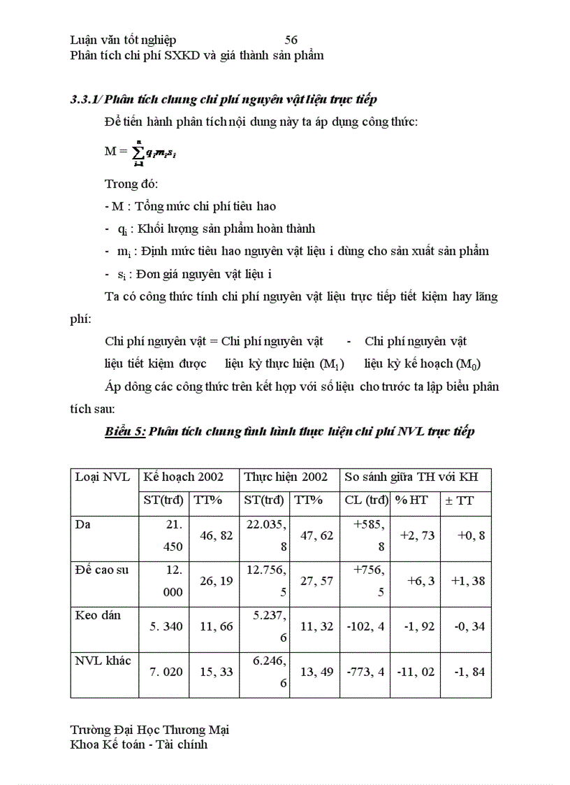 image for page Phân tích tình hình thực hiện chi phí sản xuất kinh doanh và giá thành sản phẩm và các biện pháp góp phần tiết kiệm chi phí tại Công ty giầy Thăng Long
