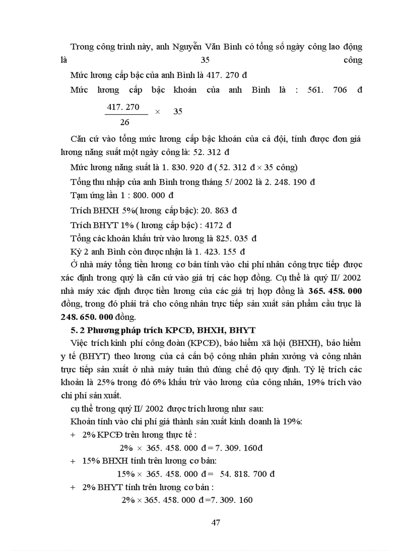 image for page Hạch toán chi phí sản xuất và tính gía thành sản phẩm tại nhà máy cơ khí Hồng Nam