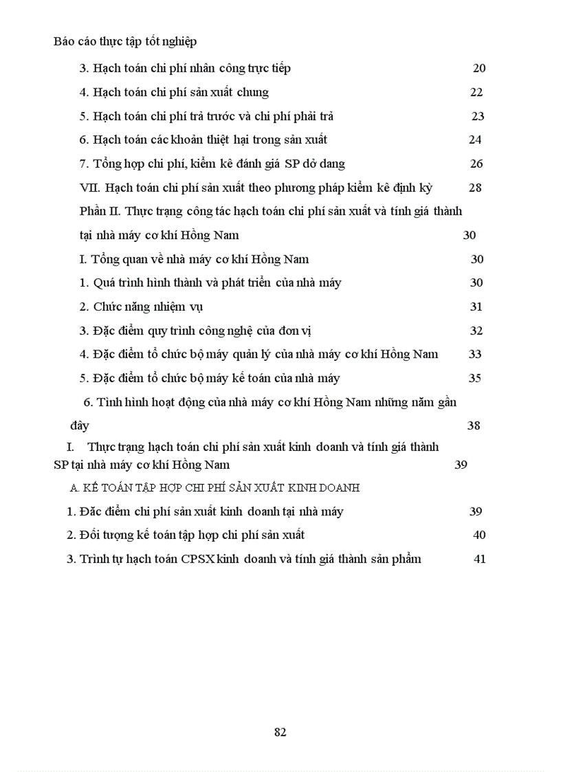 image for page Hạch toán chi phí sản xuất và tính gía thành sản phẩm tại nhà máy cơ khí Hồng Nam