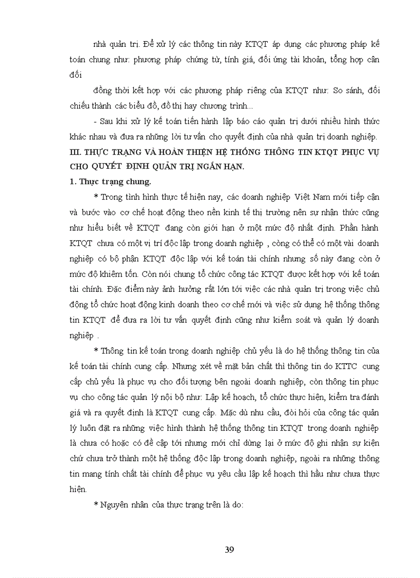 image for page Yêu cầu thông tin kế toán quản trị trong quyết định ngắn hạn