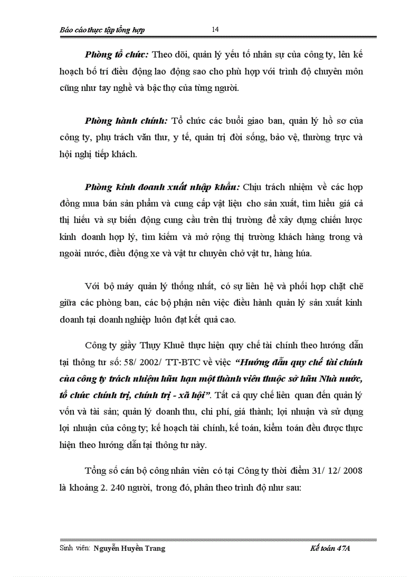 image for page Đánh giá tổng quát công tác kế toán tại công ty giầy Thụy Khuê