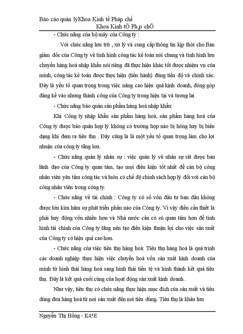 image for page Tổ chức công tác quản lý tiêu thụ sản phẩm hàng hoá tại Công ty Thương Mại XNK - Hà Nội