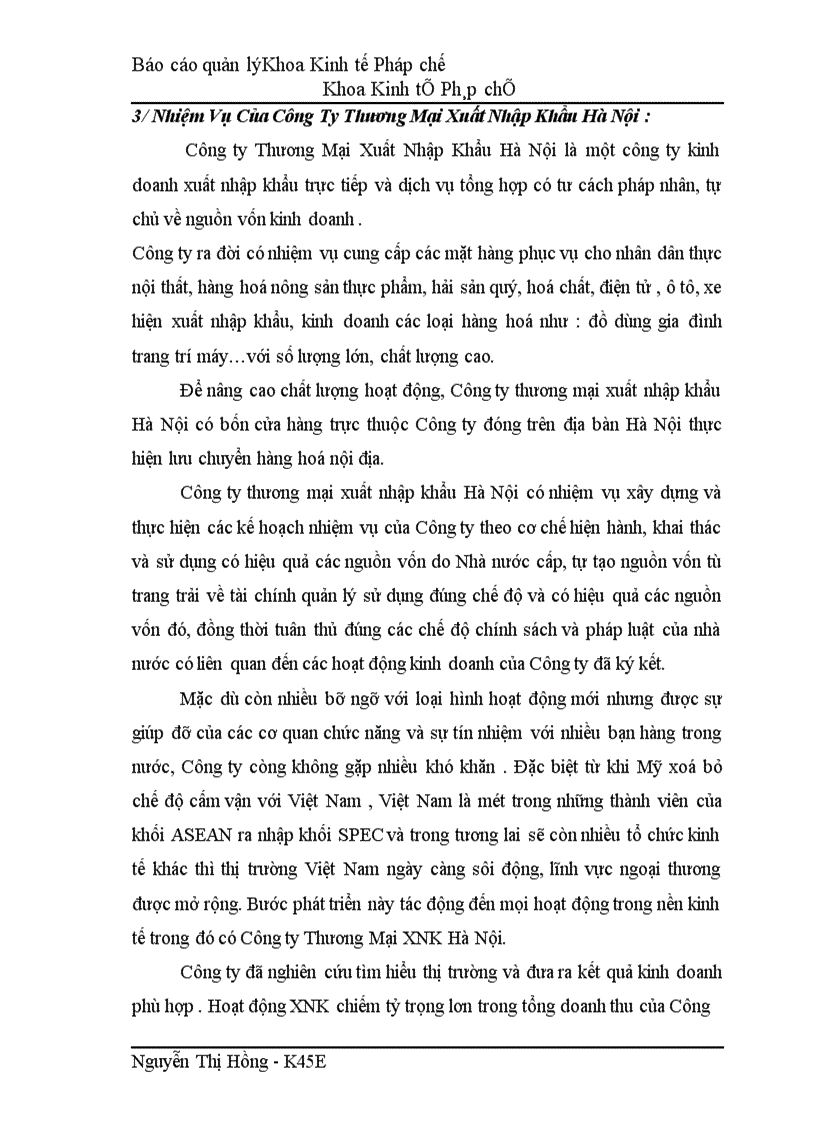 image for page Tổ chức công tác quản lý tiêu thụ sản phẩm hàng hoá tại Công ty Thương Mại XNK - Hà Nội