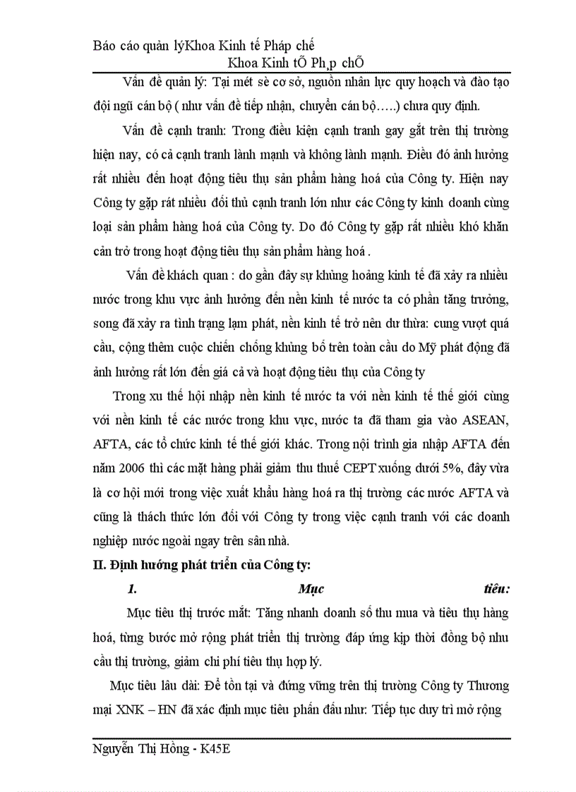 image for page Tổ chức công tác quản lý tiêu thụ sản phẩm hàng hoá tại Công ty Thương Mại XNK - Hà Nội
