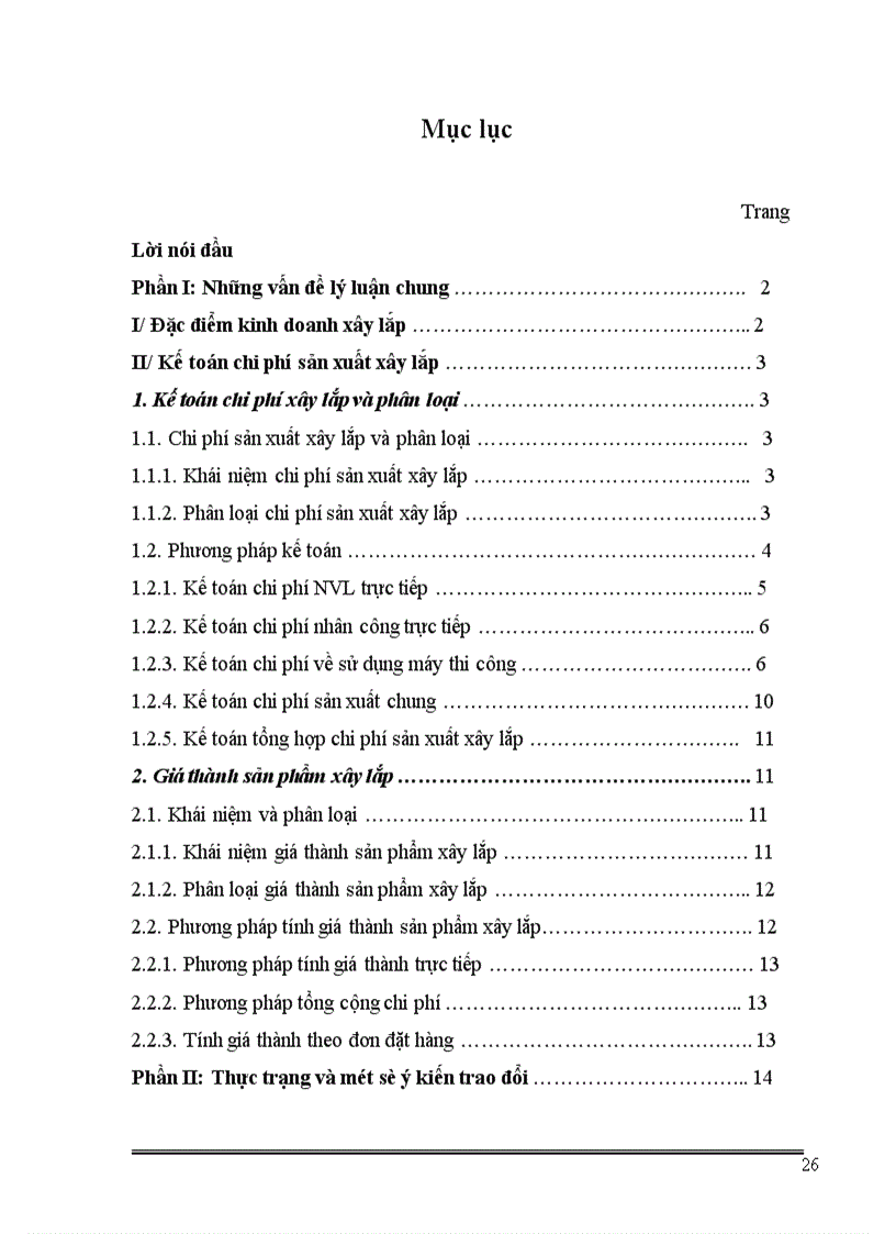 image for page Một số ý kiến về kế toán chi phí sản xuất và tính giá thành sản phẩm trong các doanh nghiệp sản xuất xây lắp