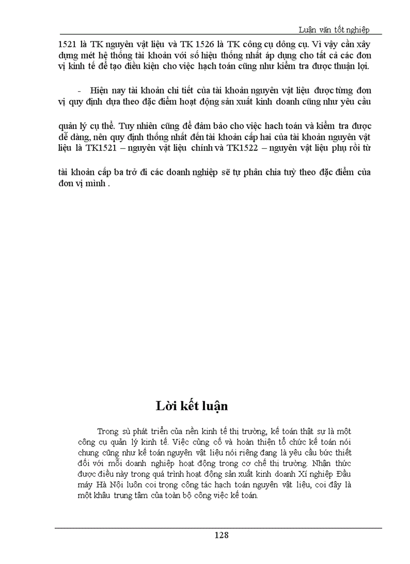 image for page Tổ chức kế toán nguyên vật liệu với việc nâng cao hiệu quả sử dụng vốn lưu động tại Xí nghiệp Đầu máy Hà Nội