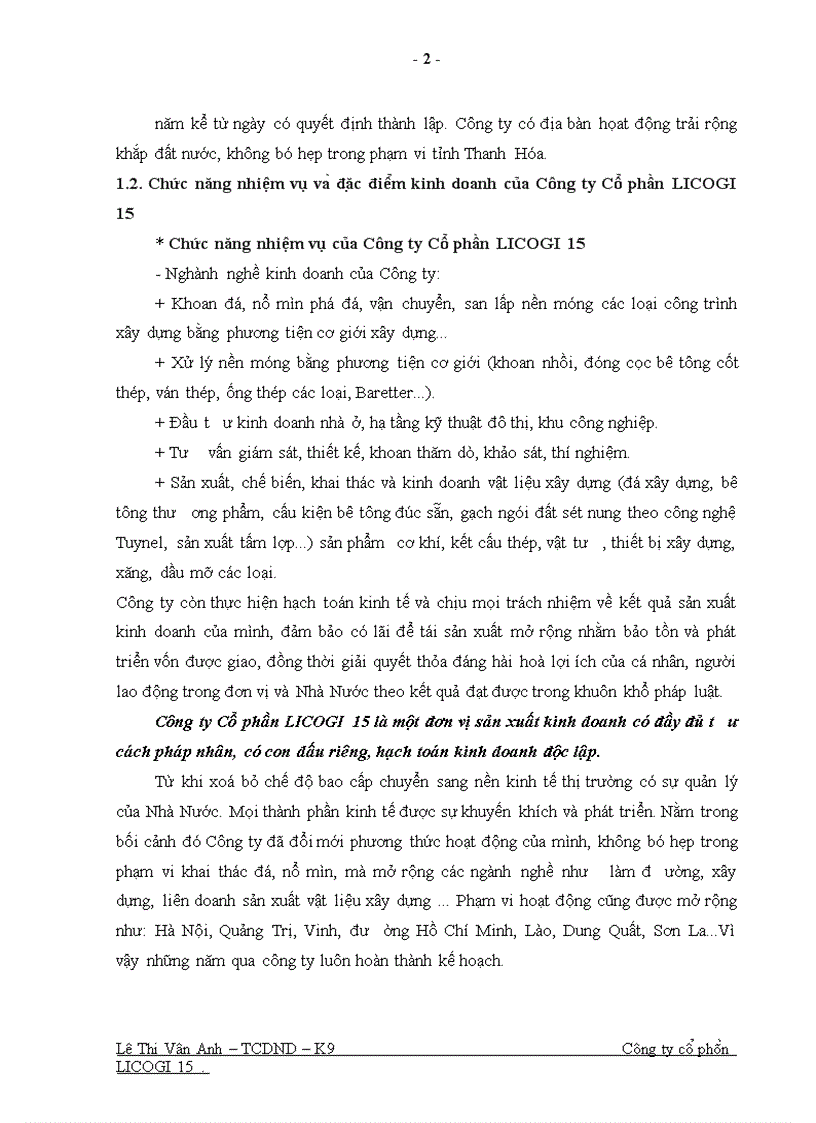 image for page Một số giải pháp nhằm nâng cao hiệu quả sử dụng vốn ở Công ty cổ phần LICOGI 15