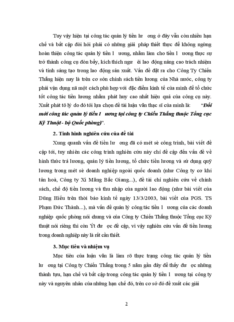 image for page Đổi mới công tác quản lý tiền lương tại công ty Chiến Thắng thuộc Tổng cục Kỹ Thuật - Bộ Quốc phòng)