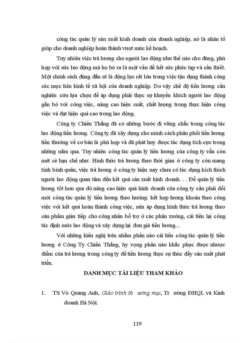 image for page Đổi mới công tác quản lý tiền lương tại công ty Chiến Thắng thuộc Tổng cục Kỹ Thuật - Bộ Quốc phòng)