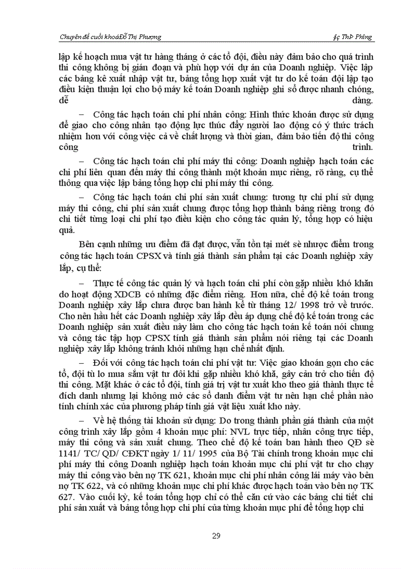 image for page Thực trạng hạch toán chi phí sản xuất và tính giá thành sản phẩm xây lắp và ý kiến đề xuất nhằm hoàn thiện vấn đề này.