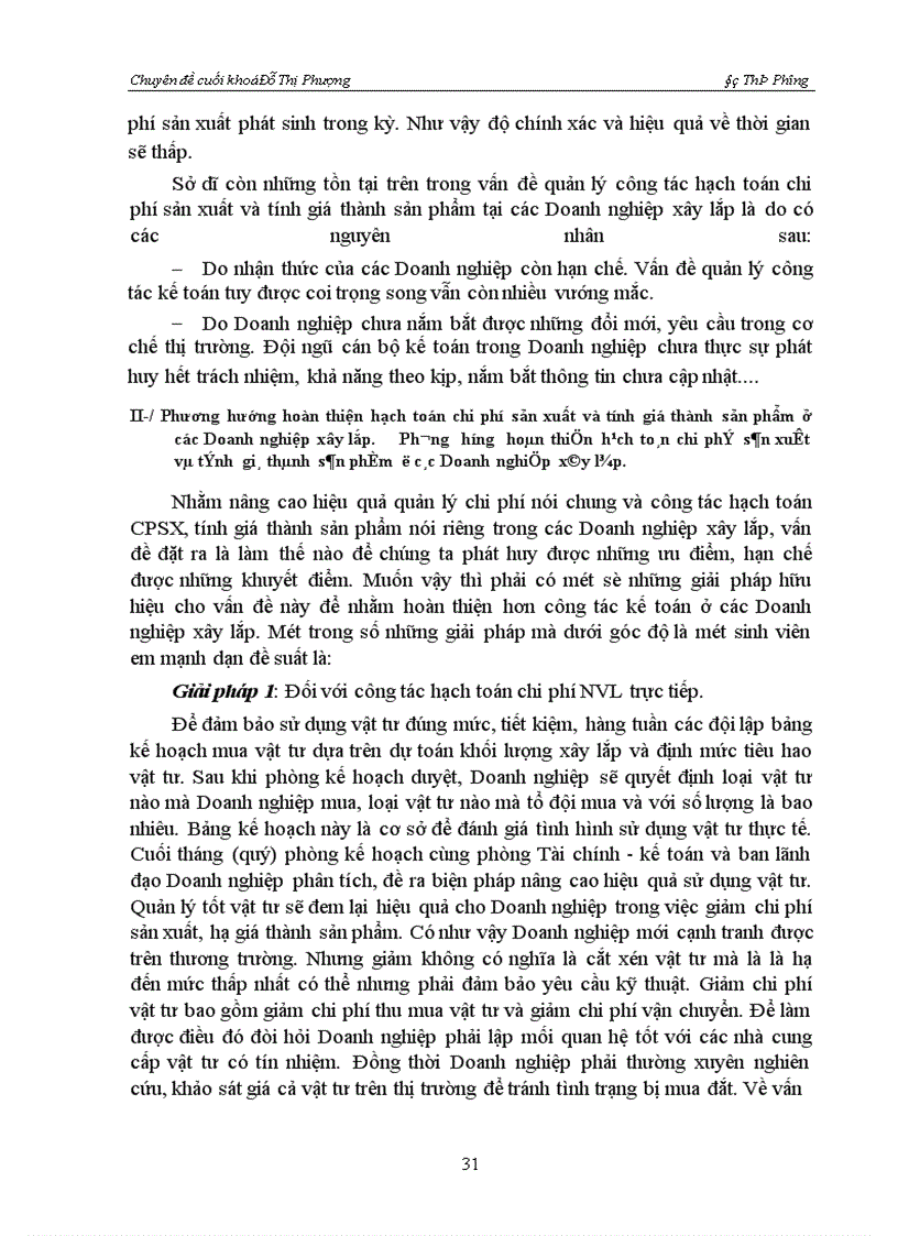 image for page Thực trạng hạch toán chi phí sản xuất và tính giá thành sản phẩm xây lắp và ý kiến đề xuất nhằm hoàn thiện vấn đề này.