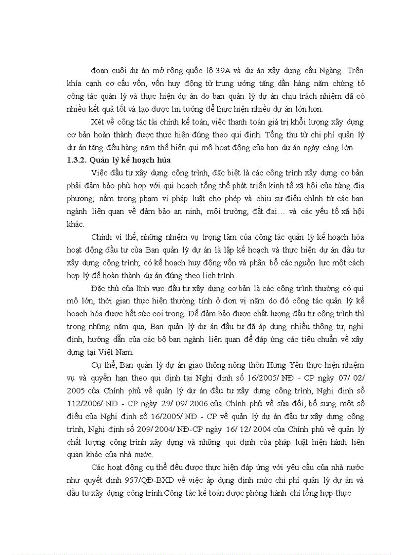 image for page Hoàn thiện công tác quản lý dự án tại ban quản lý dự án đầu tư xây dựng kết cấu hạ tầng giao thông- Sở giao thông vận tải Hưng Yên