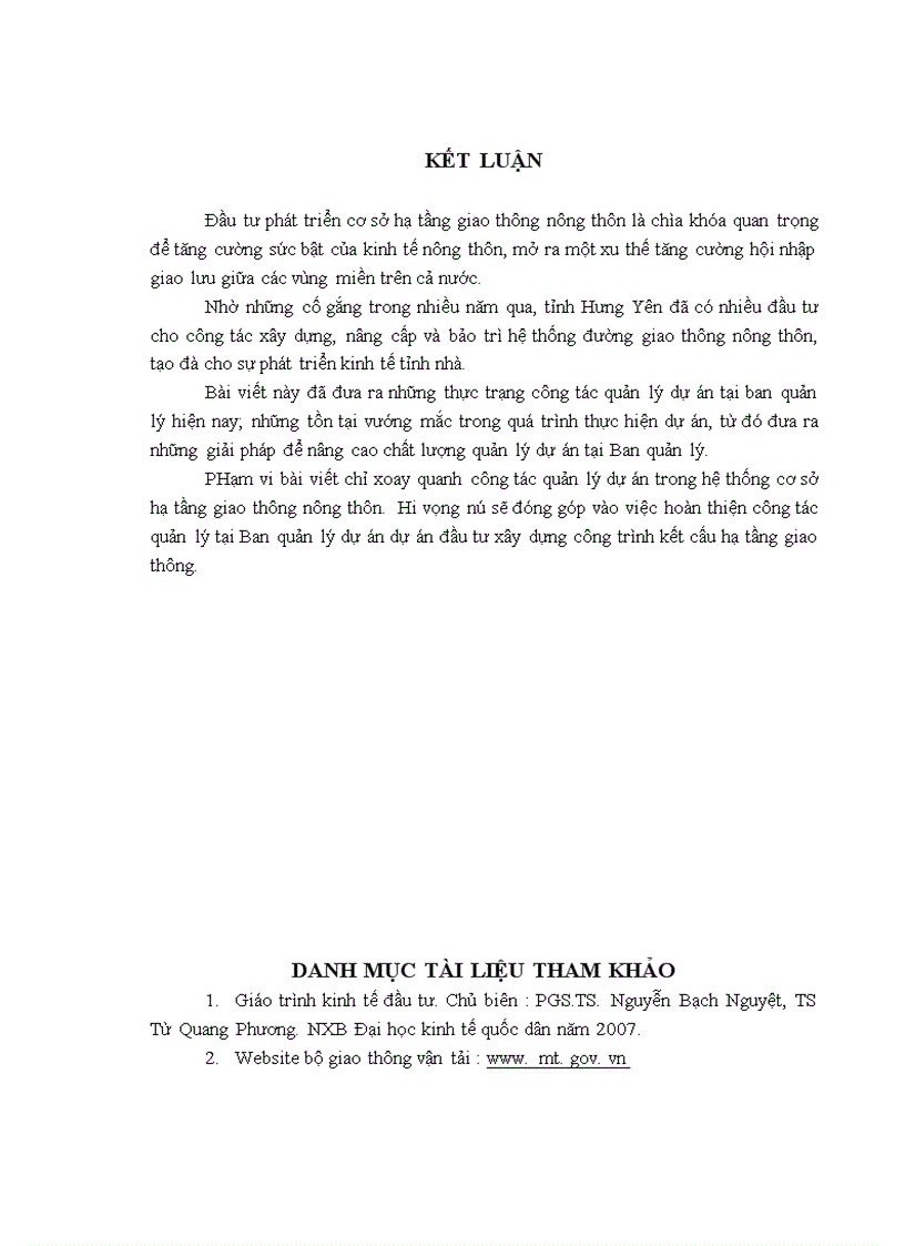 image for page Hoàn thiện công tác quản lý dự án tại ban quản lý dự án đầu tư xây dựng kết cấu hạ tầng giao thông- Sở giao thông vận tải Hưng Yên