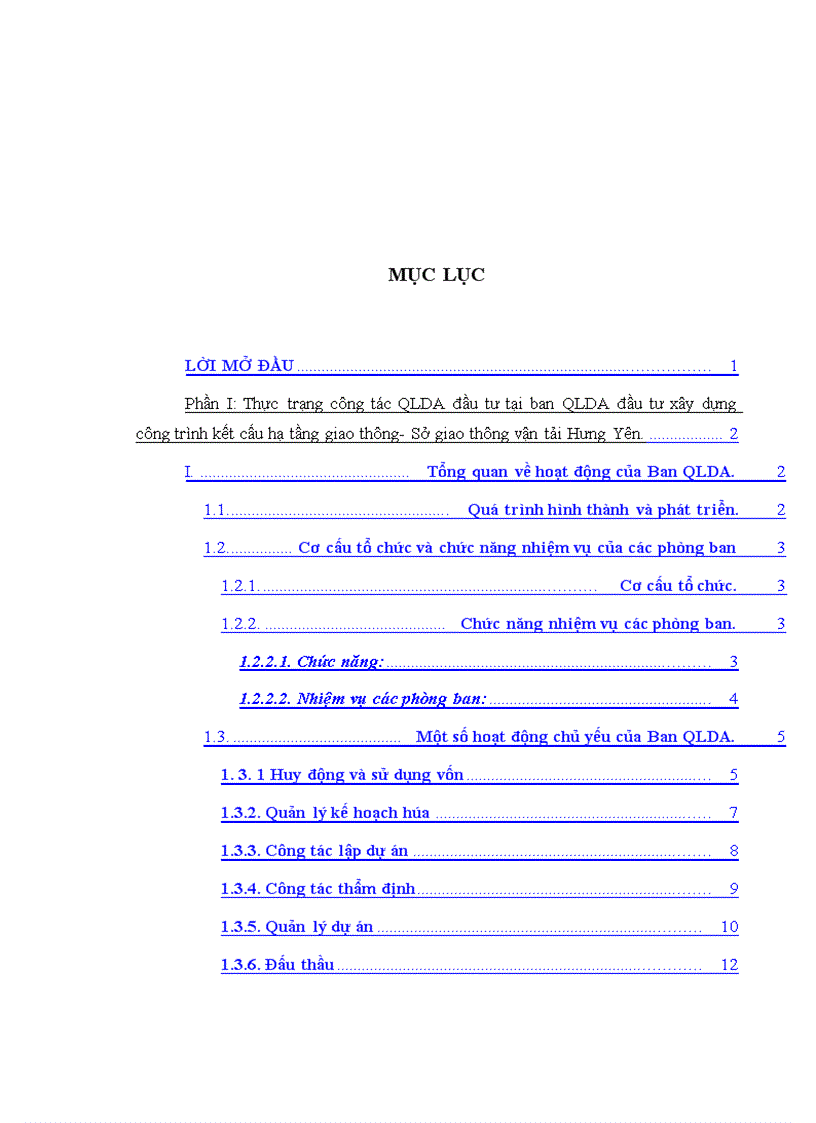 image for page Hoàn thiện công tác quản lý dự án tại ban quản lý dự án đầu tư xây dựng kết cấu hạ tầng giao thông- Sở giao thông vận tải Hưng Yên