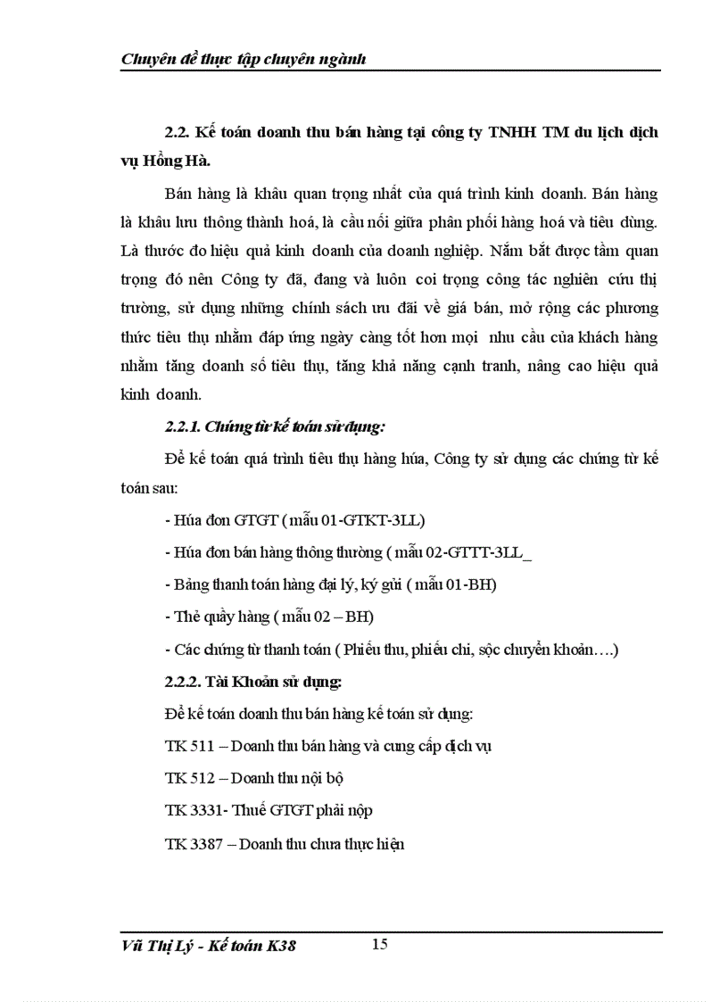 image for page Tìm hiểu kế toán doanh thu, chi phí và xác định kết quả hoạt động kinh doanh tại Công ty TNHH TM du lịch dịch vụ Hồng Hà