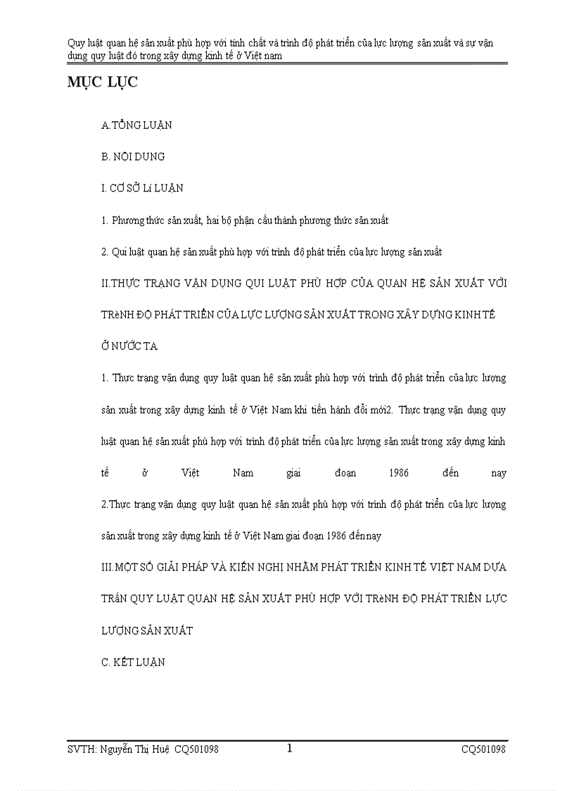 image for page Quy luật quan hệ sản xuất phù hợp với tính chất và trình độ phát triển của lực lượng sản xuất và sự vận dụng quy luật đó trong xây dựng kinh tế ở Việt nam