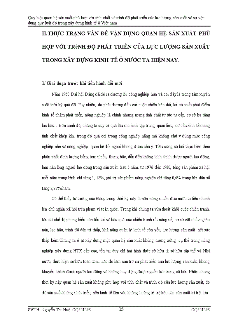 image for page Quy luật quan hệ sản xuất phù hợp với tính chất và trình độ phát triển của lực lượng sản xuất và sự vận dụng quy luật đó trong xây dựng kinh tế ở Việt nam