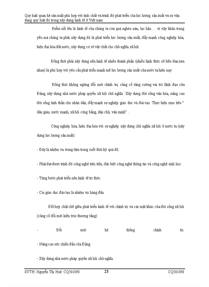 image for page Quy luật quan hệ sản xuất phù hợp với tính chất và trình độ phát triển của lực lượng sản xuất và sự vận dụng quy luật đó trong xây dựng kinh tế ở Việt nam