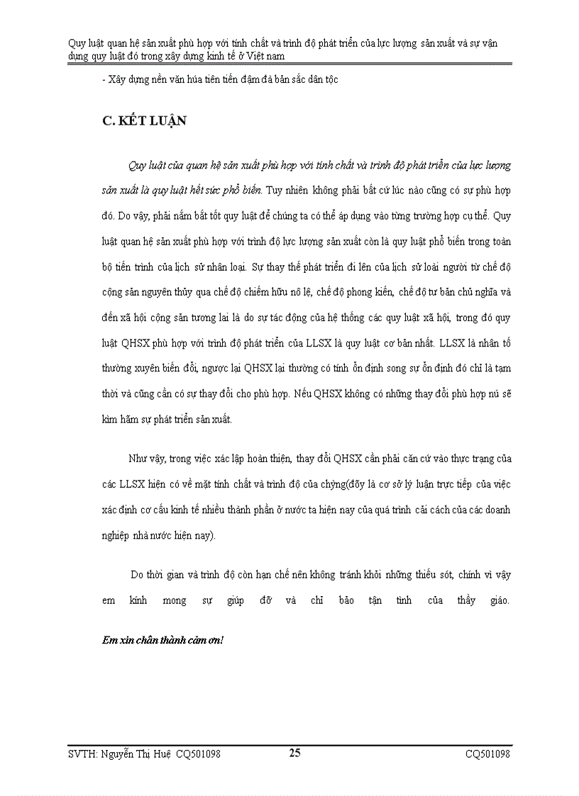image for page Quy luật quan hệ sản xuất phù hợp với tính chất và trình độ phát triển của lực lượng sản xuất và sự vận dụng quy luật đó trong xây dựng kinh tế ở Việt nam