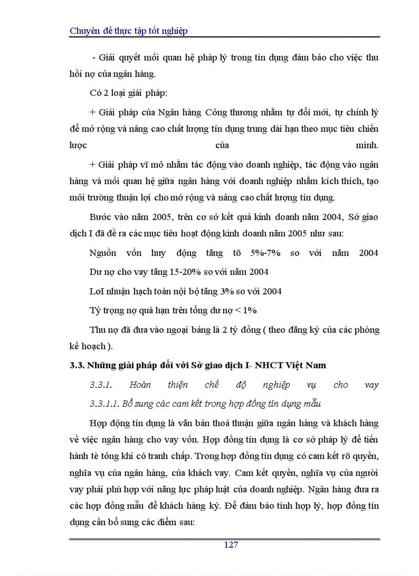 image for page Hoàn thiện nghiệp vụ cho vay của Sở giao dịch I- Ngân hàng Công thương Việt Nam