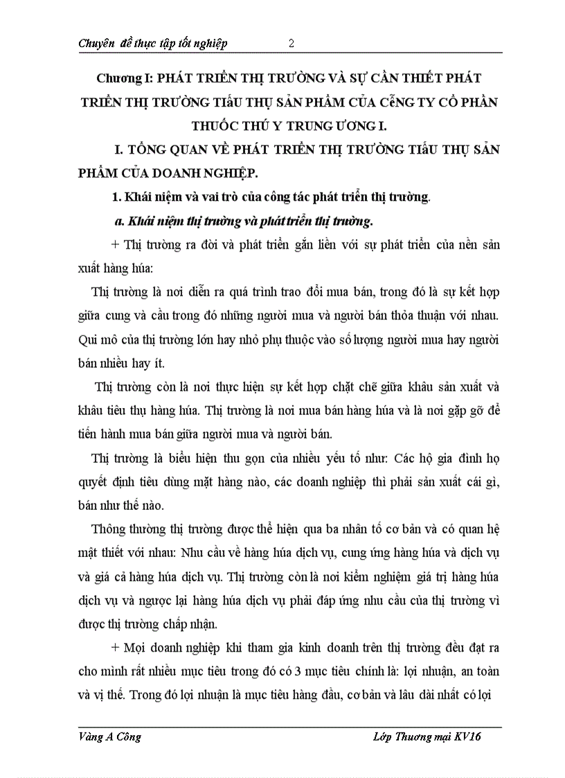 image for page Phát triển thị trường tiêu thụ sản phẩm của Công ty Cổ phần thuốc thú y trung ương I