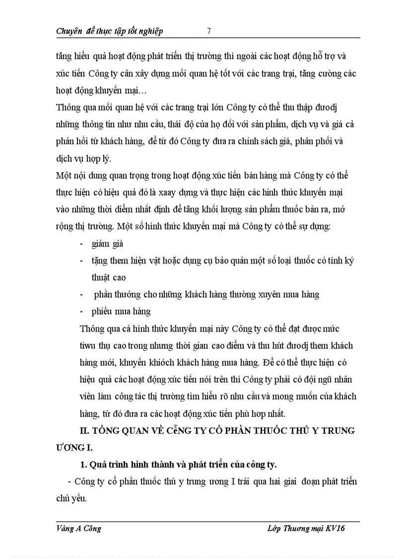 image for page Phát triển thị trường tiêu thụ sản phẩm của Công ty Cổ phần thuốc thú y trung ương I