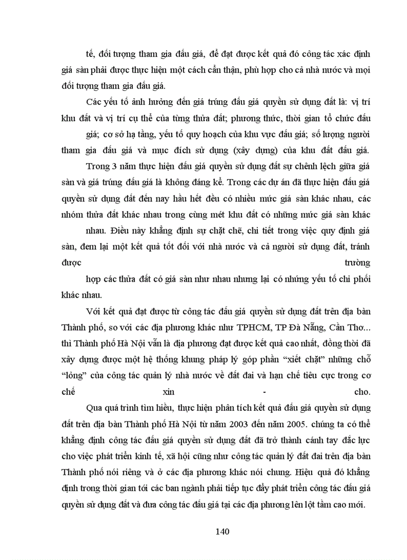 image for page Tìm hiểu công tác đấu giá quyền sử dụng đất tại Thành phố Hà nội từ năm 2003 đến 2005