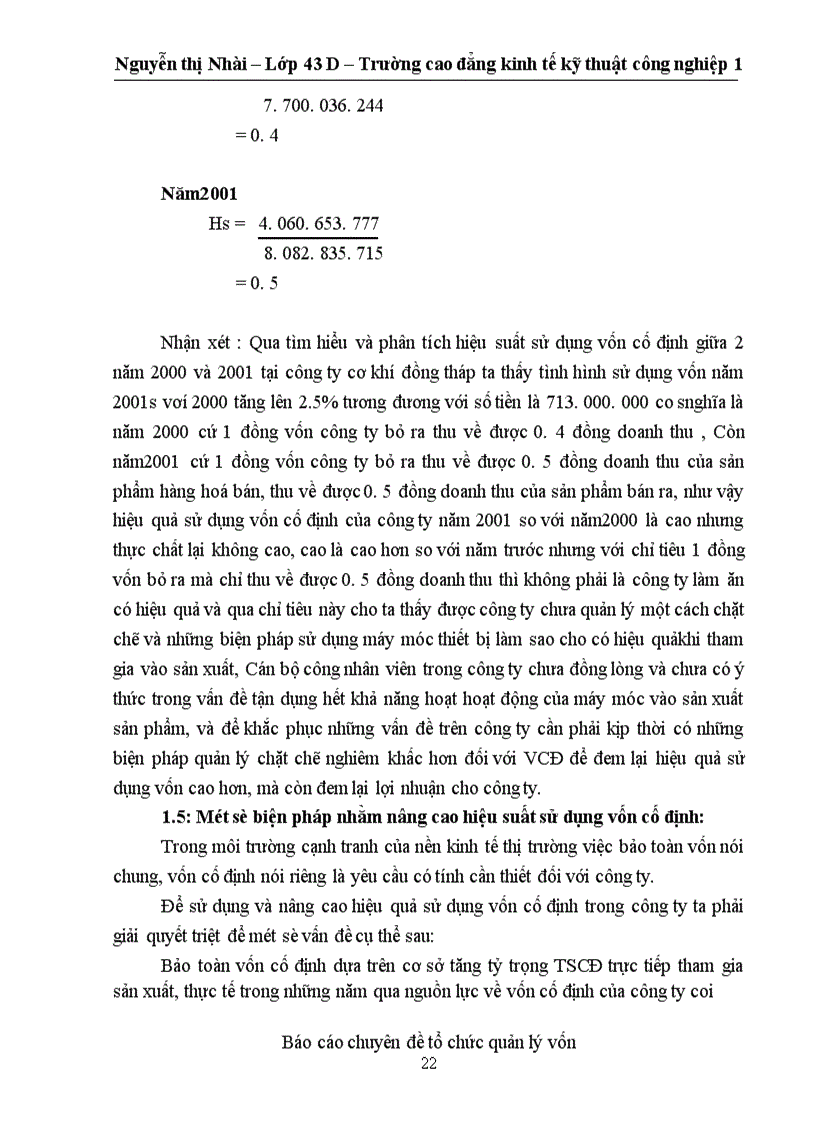 image for page Công tác quản lý vốn tại công ty Đồng Tháp