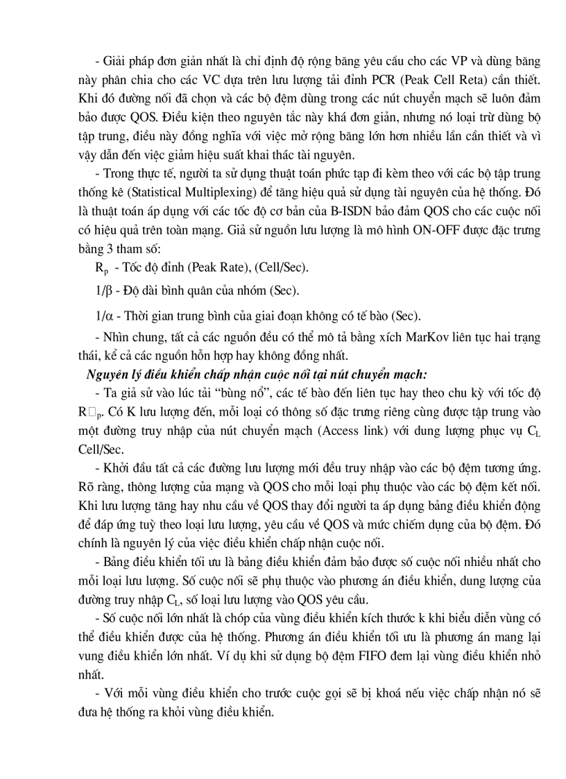 image for page Điều khiển truy nhập và bộ đệm trong mạng ATM