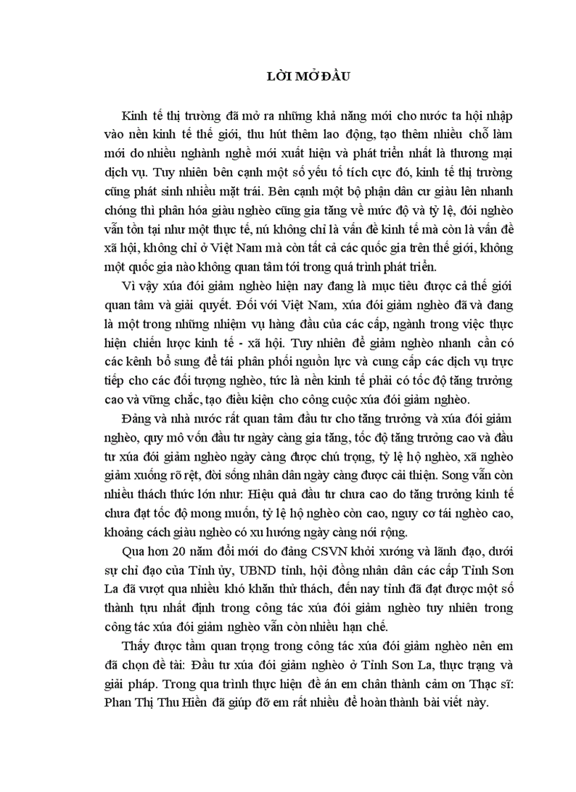 image for page Đầu tư xóa đói giảm nghèo ở Tỉnh Sơn La, thực trạng và giải pháp