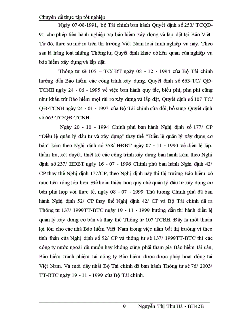 image for page Bàn về nghiệp vụ Bảo hiểm xây dựng và lắp đặt tại công ty bảo hiểm thành phố Hồ Chí Minh chi nhánh tại Hà Nội