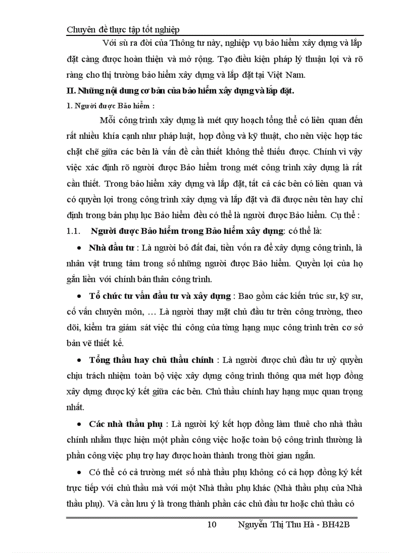 image for page Bàn về nghiệp vụ Bảo hiểm xây dựng và lắp đặt tại công ty bảo hiểm thành phố Hồ Chí Minh chi nhánh tại Hà Nội